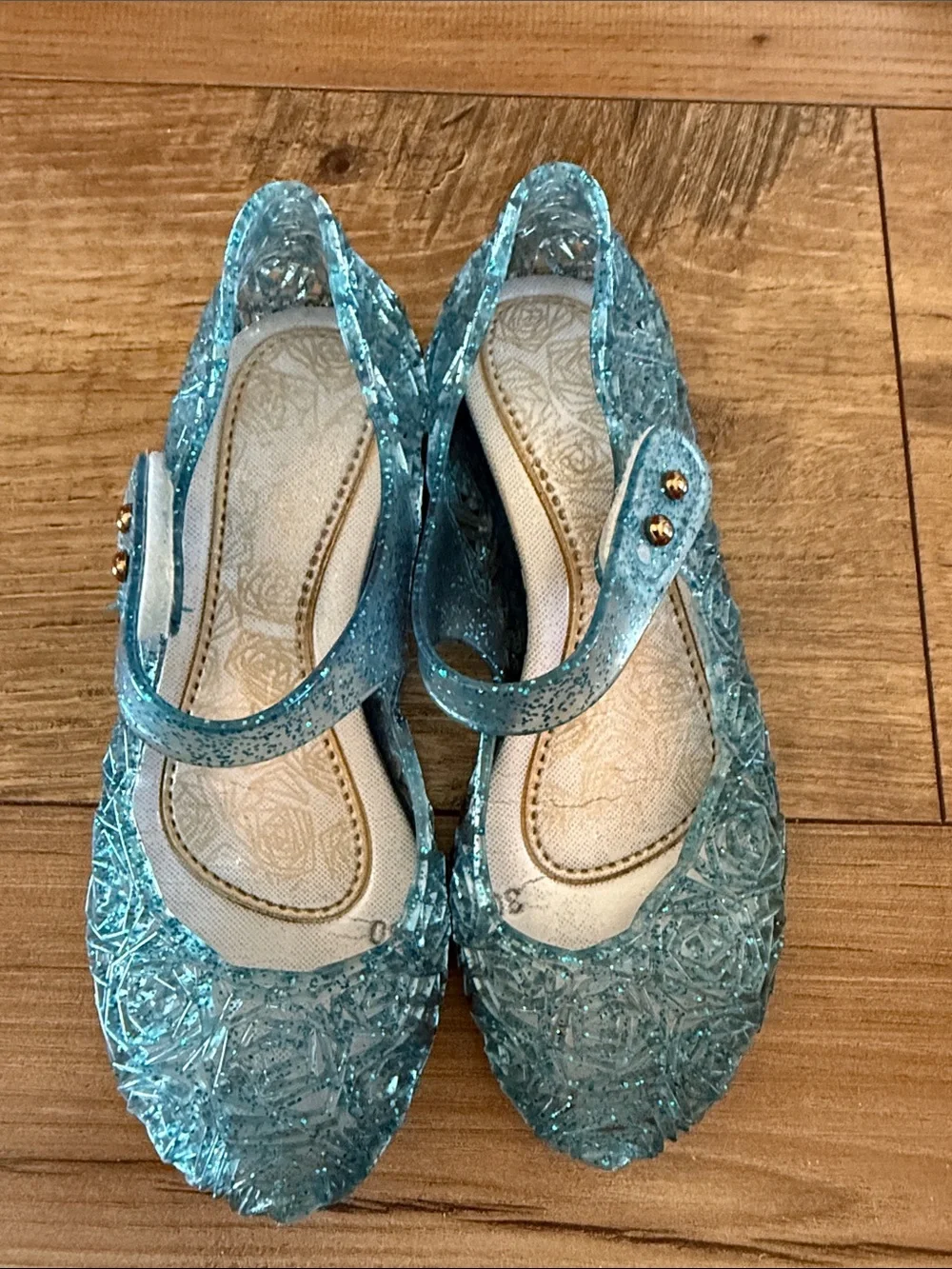 Girls' Sparkle Jelly Mary Janes in Aqua Blue